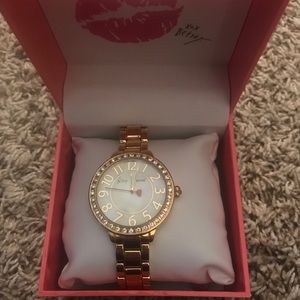 Betsy Johnson gold watch